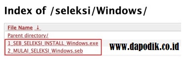 Download/unduh file 1_SEB_SELEKSI_INSTALL_Windows.exe dan file.  2_MULAI_SELEKSI_Windows.seb