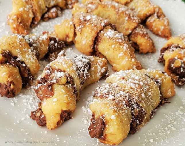 cookies filled with nutella and hazelnuts