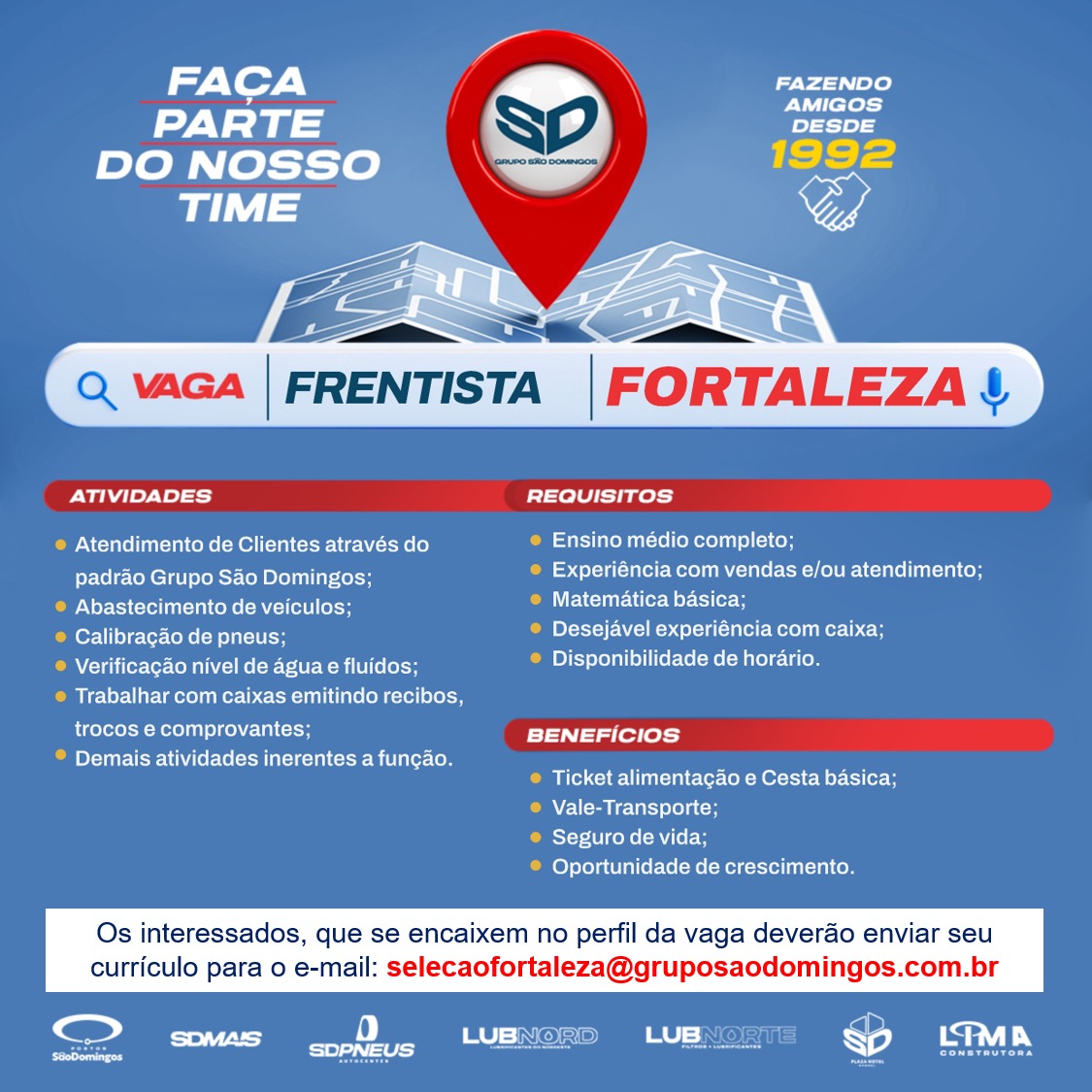 FRENTISTA - FORTALEZA/CE