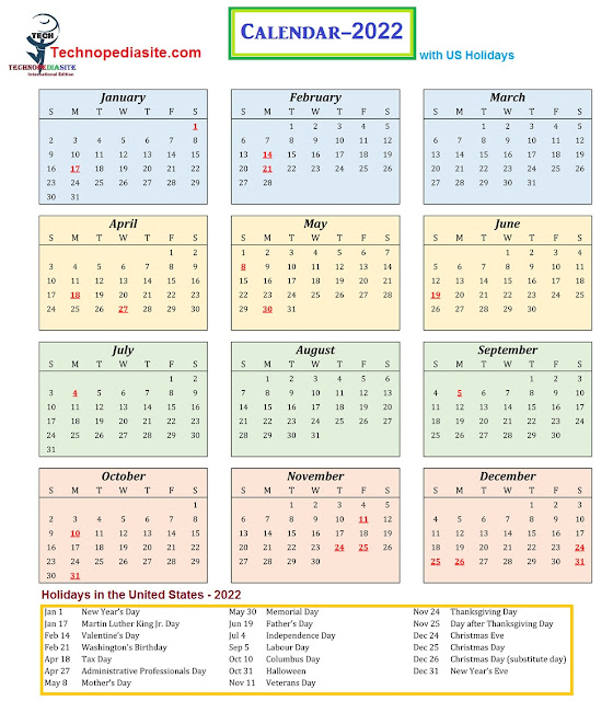 Calendar 2022