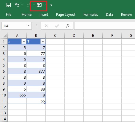 إصلاح عمود في صيغة Excel