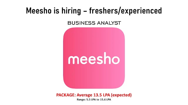 Meesho - Off campus hiring | Business Analyst | Package- 13.5 LPA