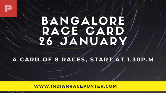 Bangalore Race Card 26 January