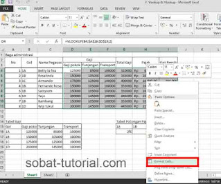 Mengunci Rumus Excel Pada Cell Agar Tidak Bergeser