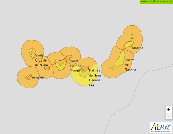 La Palma "alerta" ante fuertes vientos, fenómenos costeros, nieve e inundaciones