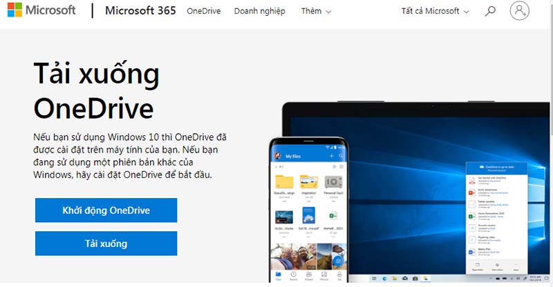 Tải Microsoft OneDrive PC: lưu trữ và chia sẻ file trực tuyến b2