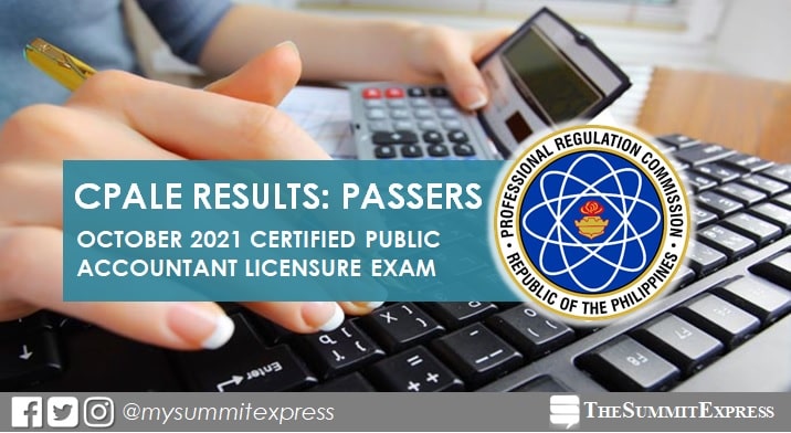 FULL RESULTS: October 2021 CPA board exam list of passers, top 10
