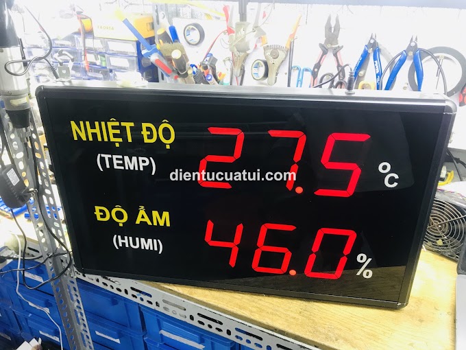 Bảng led đo nhiệt độ độ ẩm môi trường nhà xưởng - Led 4.0 inch