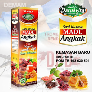 Sari Kurma Madu Plus Angkak Plus Propolis Jambu Biji Plus Daun Ubi Jalar Darusyifa - Sari Kurma ASLI