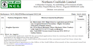 ITI Diesel Mechanic Motor Mechanic or  Fitter Jobs in Northern Coalfields Limited