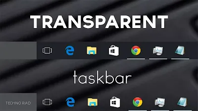 Make Glass Transparent Effect On Windows Taskbar