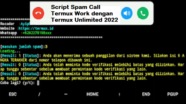Script Spam Call Termux Work