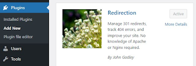 Installing the redirection plugin for WordPress