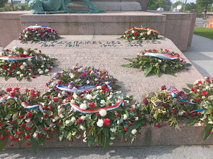 Bouquet's at " The Monument of Remembrance( Gëlle Fra)" in Luxembourg