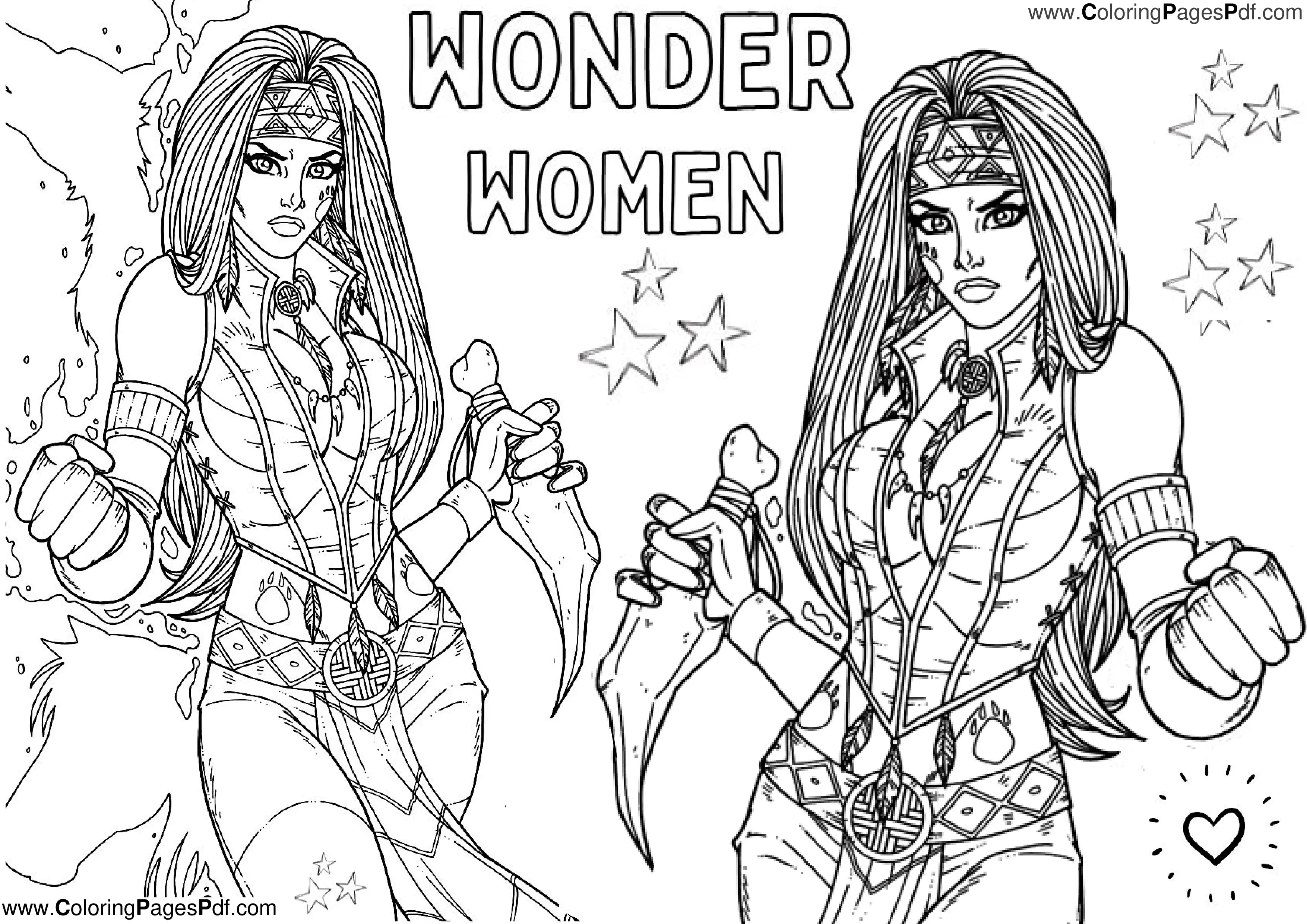 Wonder Woman Printables coloring pages