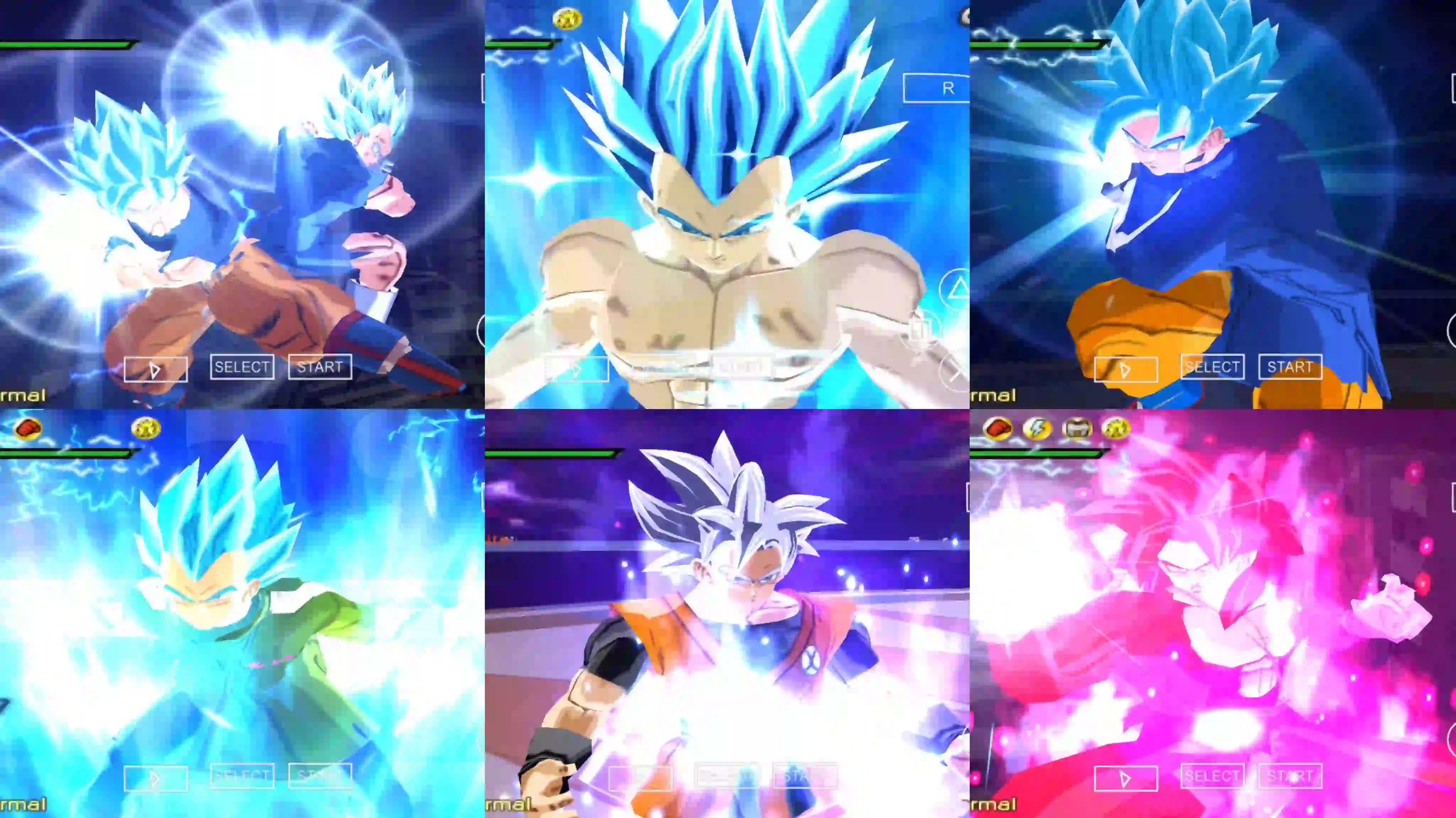 Dragon Ball Super Goku and Vegeta all Forms