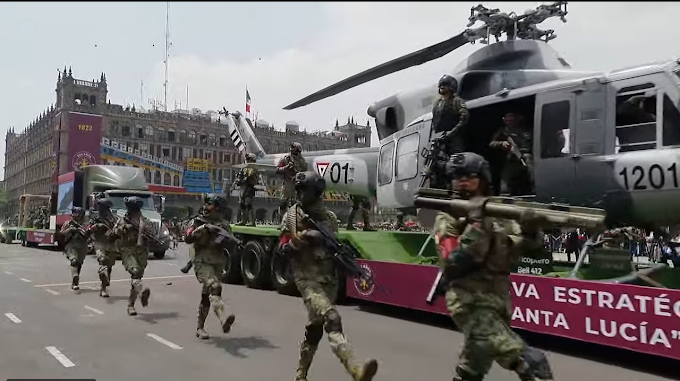 AMLO encabeza Desfile Militar desde el Zócalo de la CDMX, participan 16 mil militares