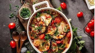 طريقه عمل طاجن باذنجان بالدجاج