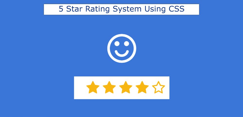 5 Star Rating System Using HTML and CSS