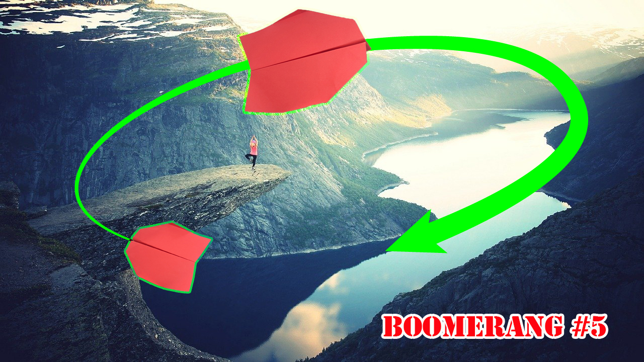 Cách gấp xếp máy bay Boomerang bằng giấy Ver #5 - How to make a paper boomerang airplane