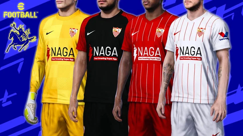 Sevilla 2021-2022 Kits For eFootball PES 2021