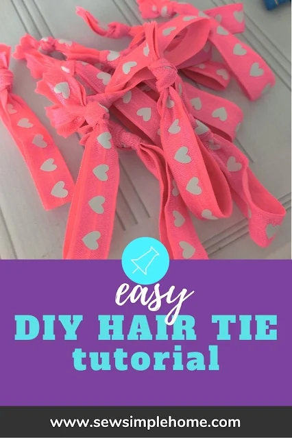 Follow along with this tutorial on how to make hair ties and create your own custom fold over elastic hair ties.