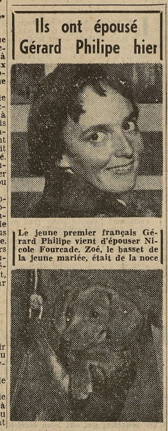 mariage de Gérard Philipe (Combat, 1er décembre 1951)