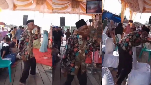 Viral Kakek Joget Heboh di Tempat Hajatan