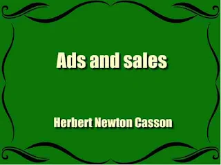 Ads and sales