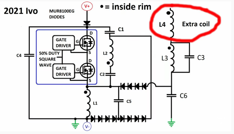 Extra coil and resonator circuit diagram
