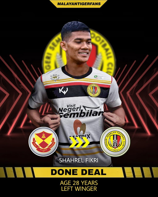 Shahrel Fikri Sertai Negeri Sembilan FC