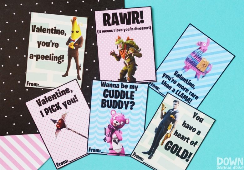 Fortnite printable valentines for kids