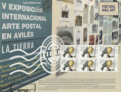 pliego premium, sello, filatelia, Art Postal, Avilés, García de Marina