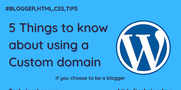 5 Things to know about using a Custom domain if you choose to be a blogger