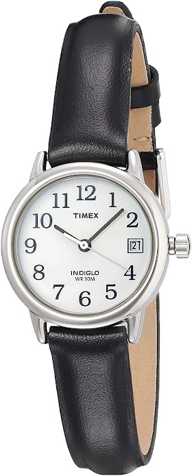 Timex Women's Indiglo Easy Reader Quartz Analog Leather Strap Watch with Date Feature | iko women's fashion