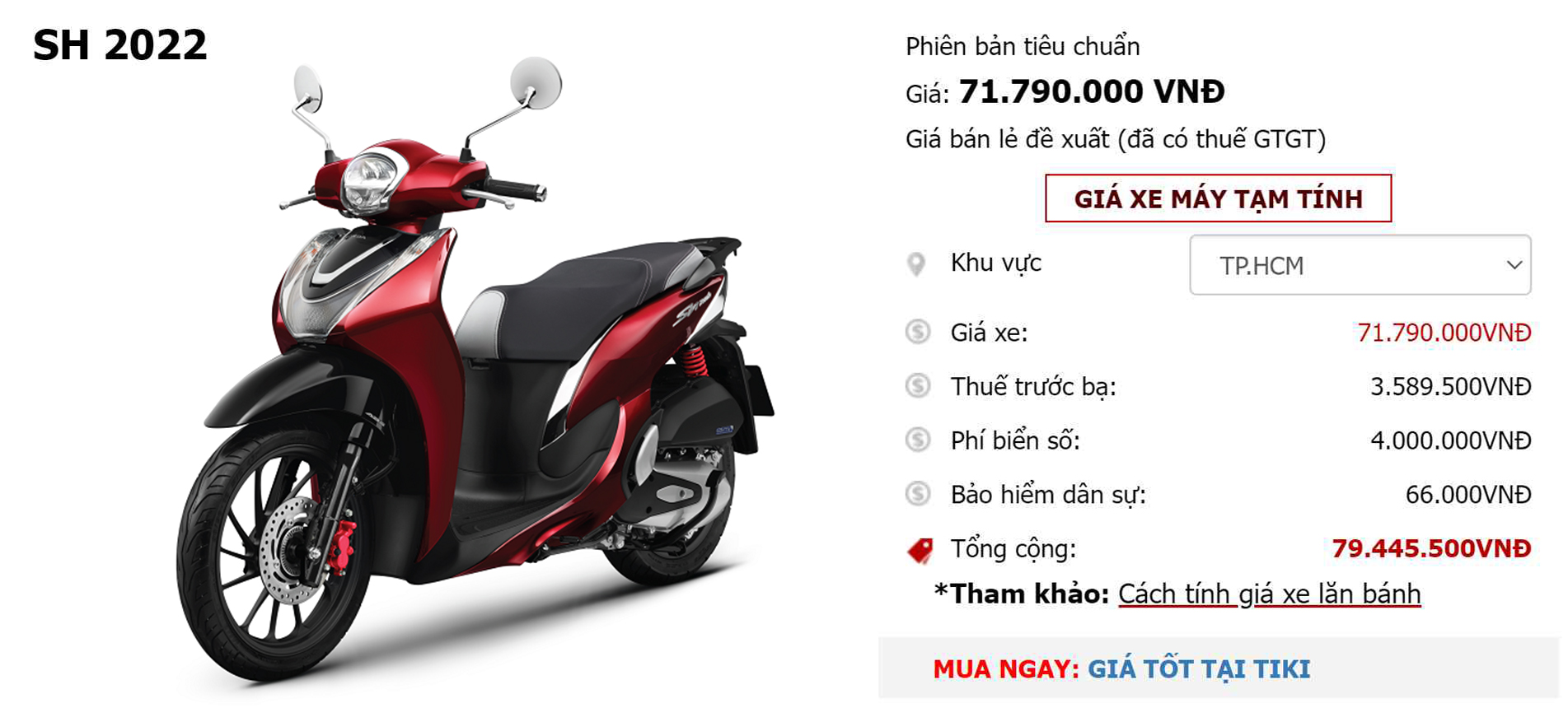 Giá Xe Máy Honda SH 125i ABS Mới Nhất Hôm Nay Tháng 1/2022