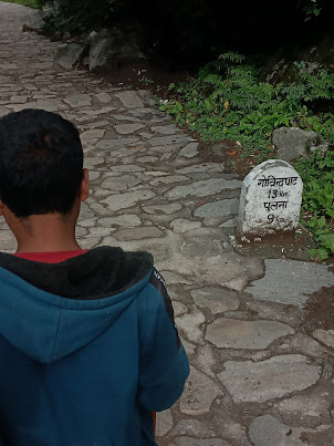 On the " Ghangaria- Pulna" trek on mule.