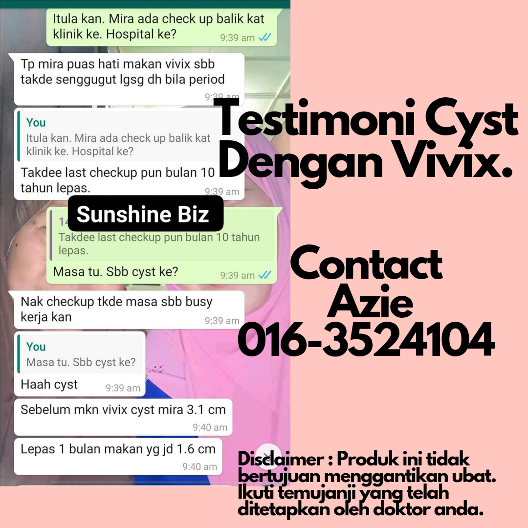 testimoni cyst dan vivix