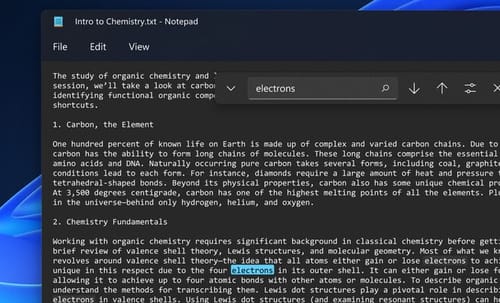 Microsoft starts Notepad with dark mode