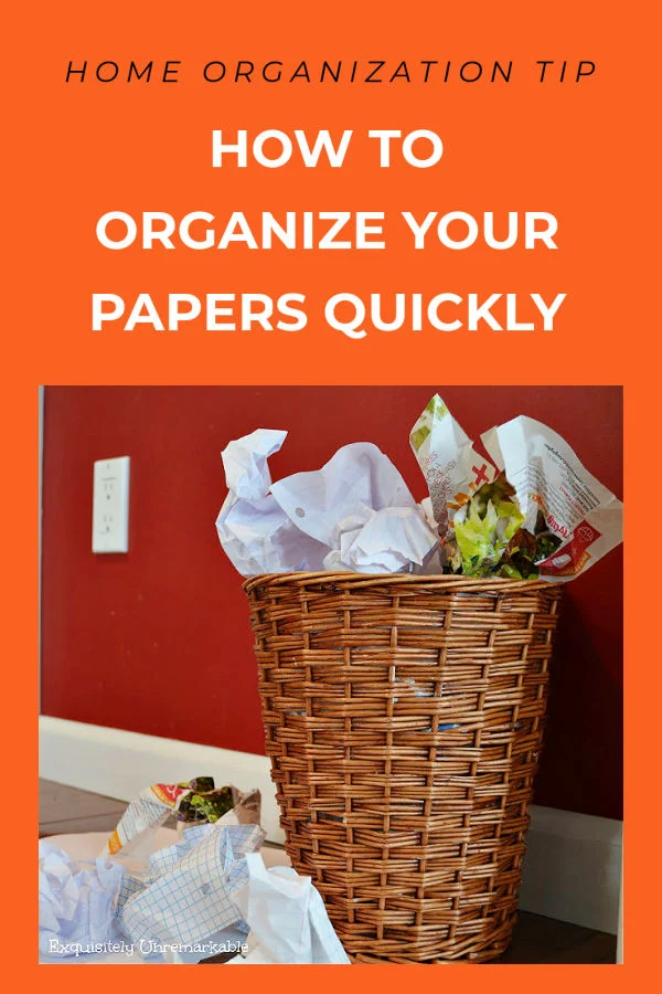 How To Organize Paperwork At Home Graphic