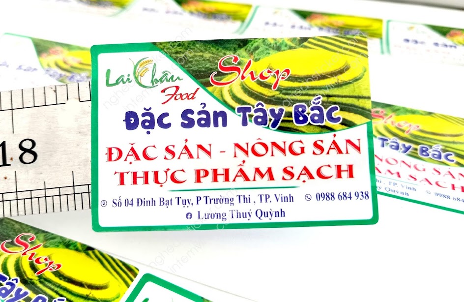 Tem giấy cán bóng Đặc Sản Tây Bắc