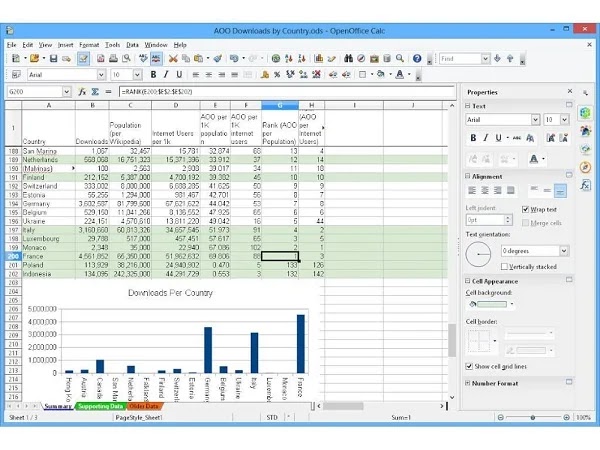 برنامج مشابه لبرنامج Excel وApache OpenOffice Calc