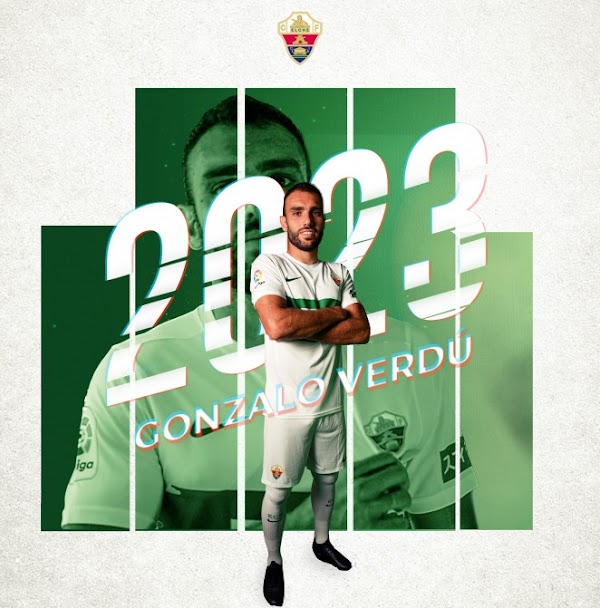 Oficial: El Elche renueva a Gonzalo Verdú hasta 2023