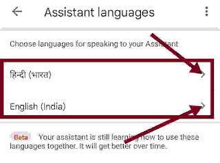 Google assistant mein bhasha badlen