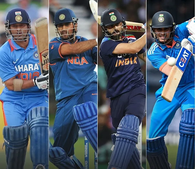 Which Indian batsmen have risen to the top of the ODI world rankings?