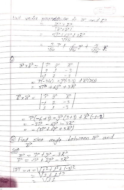 If a=i+j-3k and b=-+2j-3k then Is a x b equal to b x a ? Comment on result.