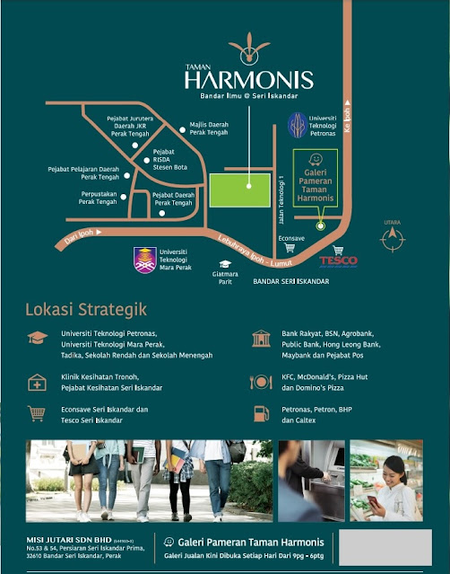 Lokasi Taman Harmonis Seri Iskandar, Perak