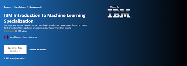 Best Coursera Certification to learn Machine LEarning