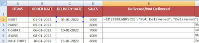 7 Way Find If cell is blank then return value of another cell in Excel in Hindi