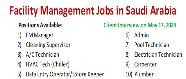 Facility Management Jobs in Kingdom of Saudi Arabia